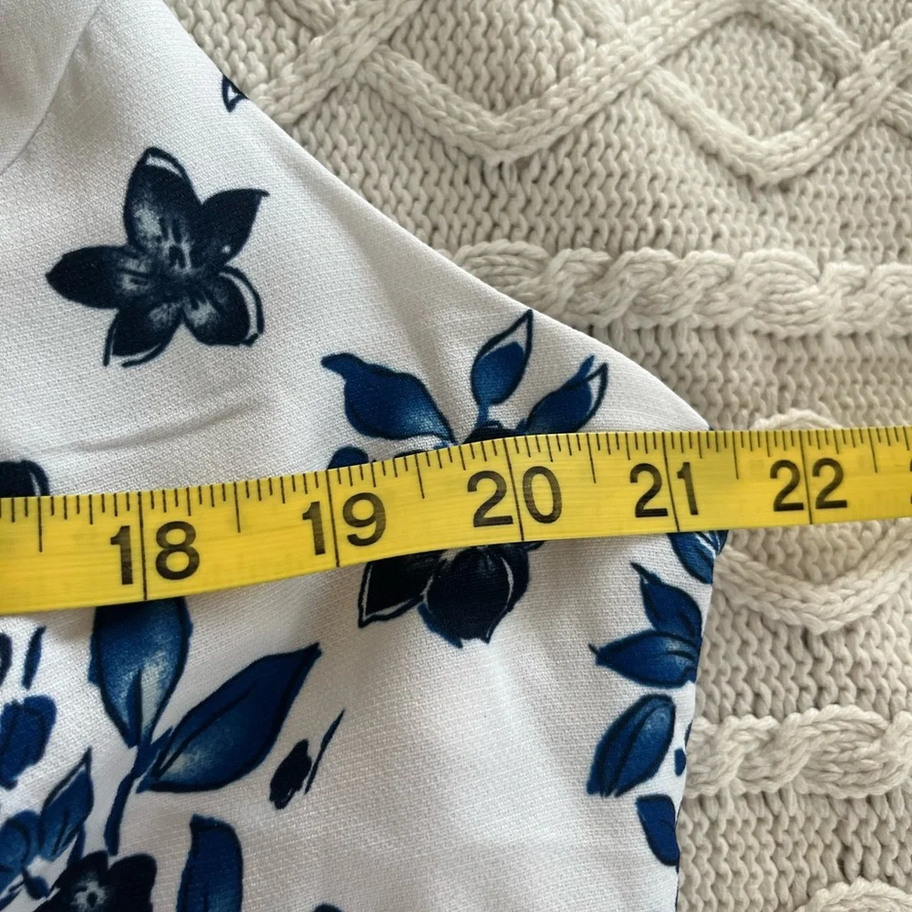 Jessica London Floral Sleeveless Dress - White and Blue Women’s Size 16W - Picture 16 of 16